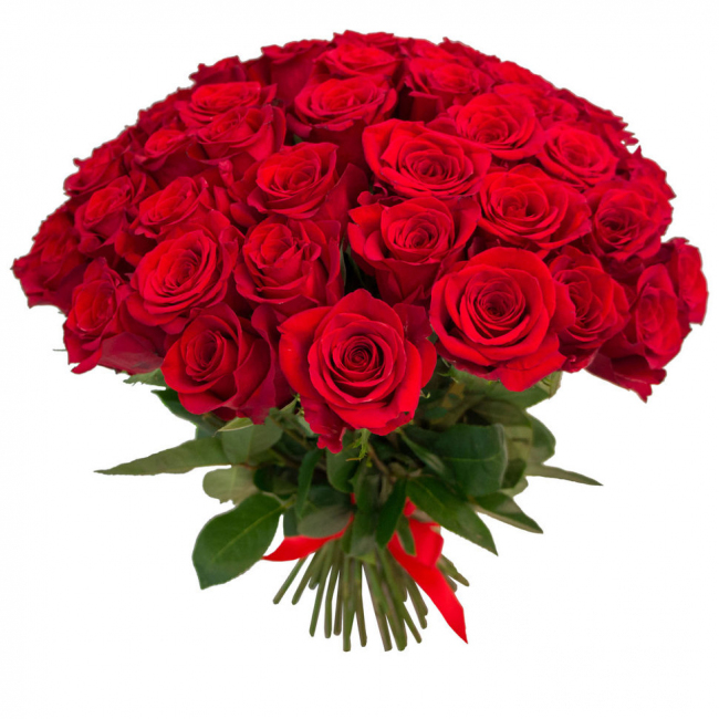 Букет «51 Красная роза» от «Цветочных дел Мастер»