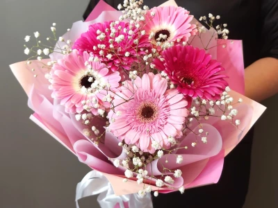 Букет «Розовые герберы»