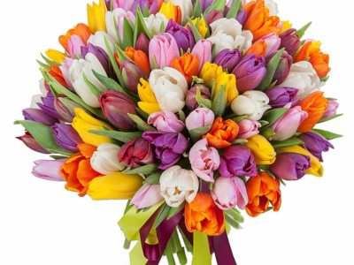 Букет «Радужные тюльпаны»