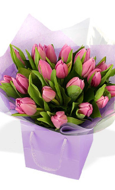 Букет «Розовые тюльпаны»