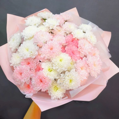 Букет хризантем «Нежное суфле»