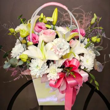 Композиция в сумочке «Нежное очарование»