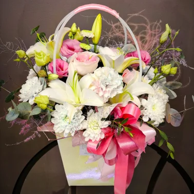 Композиция в сумочке «Нежное очарование»