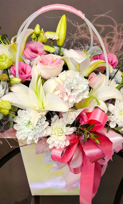 Композиция в сумочке «Нежное очарование»