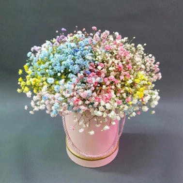 Композиция в коробочке «Радужное облако»