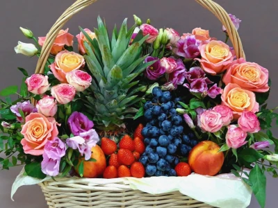 Фруктовая композиция в корзине «Пандора»
