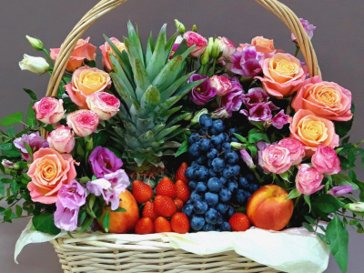 Фруктовая композиция в корзине «Пандора»