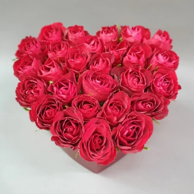 Композиция в коробочке «Любимое сердце»