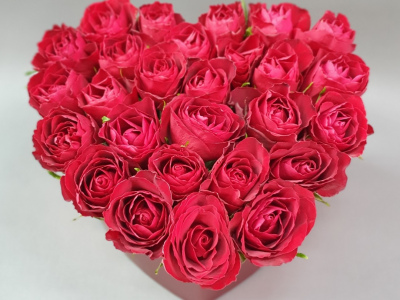 Композиция в коробочке «Любимое сердце»