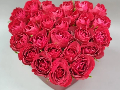 Композиция в коробочке «Любимое сердце»