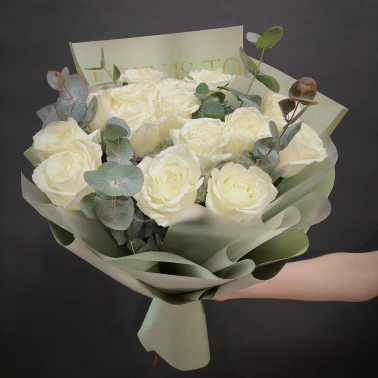 Букет белых роз «Нежное утро»