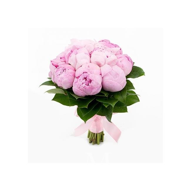 Монобукет пионов «Розовый пуддинг» от интернет-магазина «Цветочных дел Мастер»