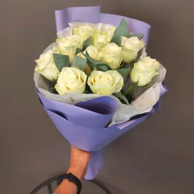 Букет белых роз «Данон»