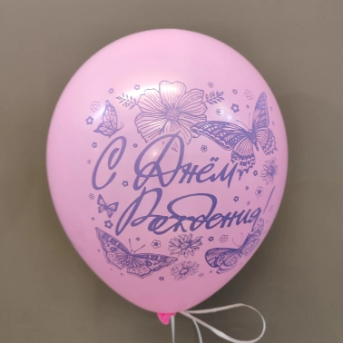 Шар с днем рождения «Розовый»