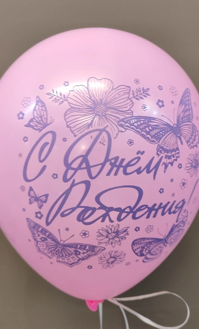 Шар с днем рождения «Розовый»