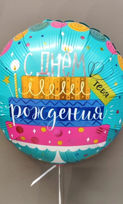 Шар с днём рождения «Тортик»
