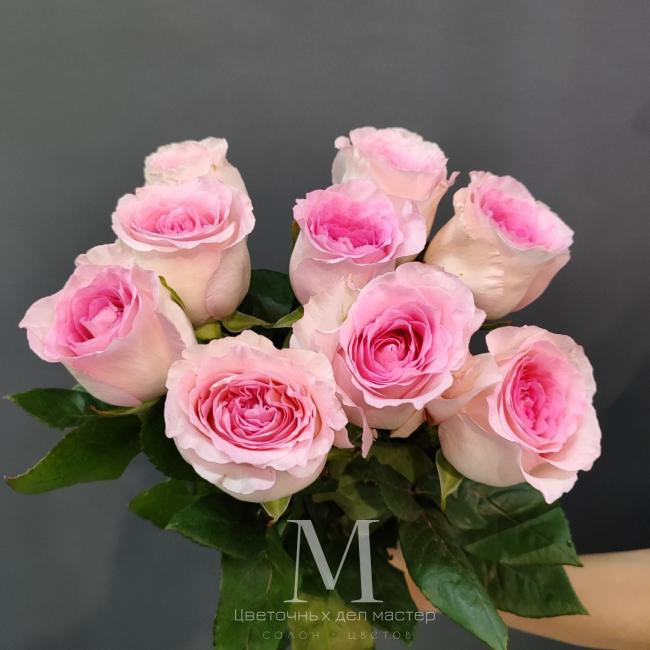 Монобукет «9 розовых роз» от интернет-магазина «Цветочных дел Мастер»