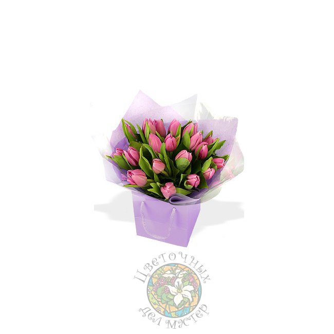 Букет «Розовые тюльпаны» от «Цветочных дел Мастер»