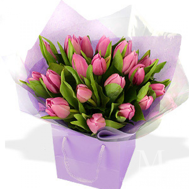Букет «Розовые тюльпаны» от «Цветочных дел Мастер»