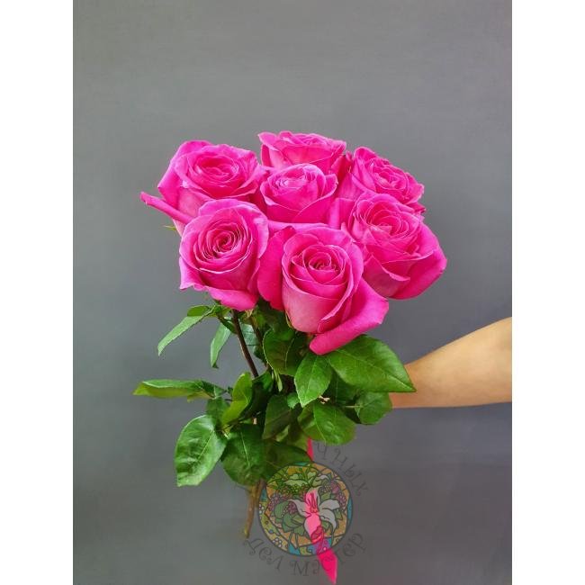 Роза «Пинкфлойд 7 шт» от интернет-магазина «Цветочных дел Мастер»