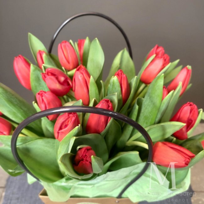 Букет тюльпанов «Презент» от «Цветочных дел Мастер»