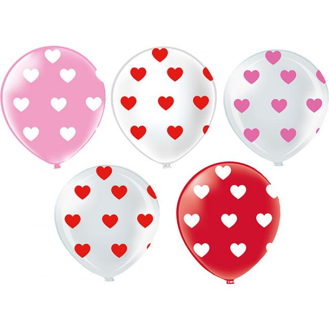 Шарики с сердечками «Любовь» от интернет-магазина «Цветочных дел Мастер»