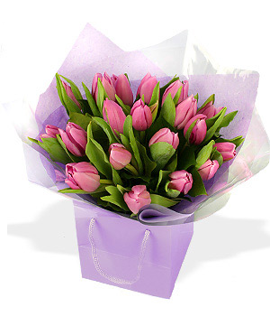 Букет «Розовые тюльпаны»
