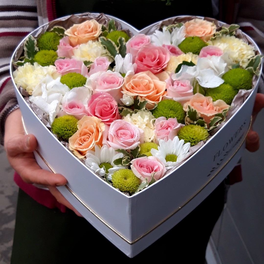 Композиция в коробочке «От чистого сердца»