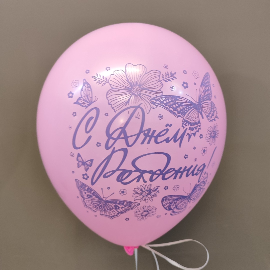 Шар с днем рождения «Розовый»